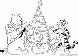 Pooh Winnie Pages Christmas Coloring Colouring Printable Getcolorings Print Color Getdrawings sketch template