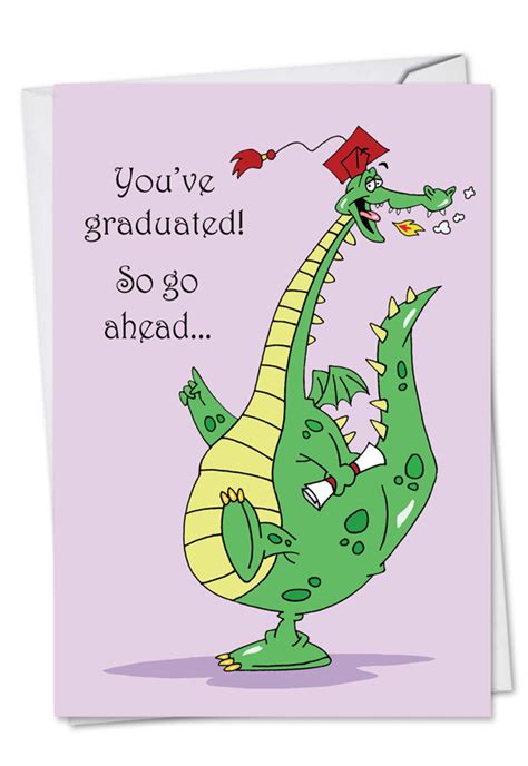 dragon graduate cartoons graduation greeting card d t walsh