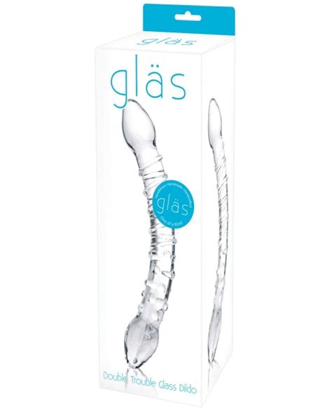 Glas Double Trouble Glass Dildo Clear Electric Eel Inc Cupid S