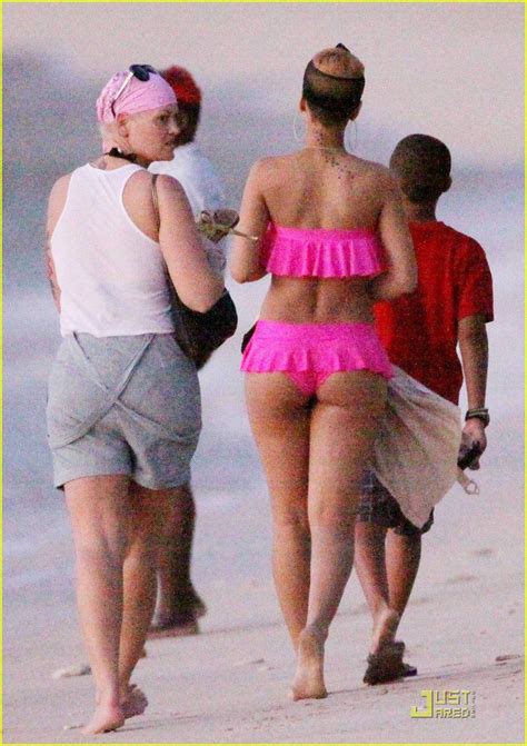 Rihanna Gets Ruffled Up In Pink Bikini Photo 2404216 Bikini Rihanna
