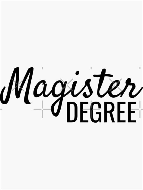magister degree block  cursive university text design sticker  sale  sarahjisri
