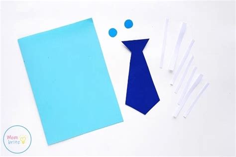 fathers day tie card craft  template mombrite