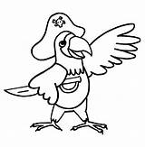 Parrot Pirate Coloring Pages sketch template