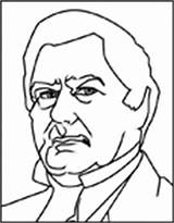 Coloring Millard Fillmore Pages Presidents President Fingers Lil sketch template