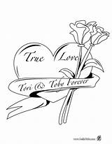 Coloring Pages Ribbons Hearts Getdrawings sketch template