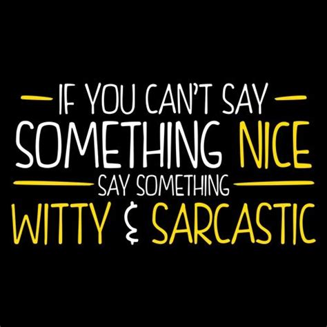 if you can t say something nice say something witty and sarcastic t