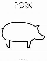 Coloring Pork Hog Pig Built California Usa Twistynoodle Outline Blank Print Favorites Login Add Noodle sketch template
