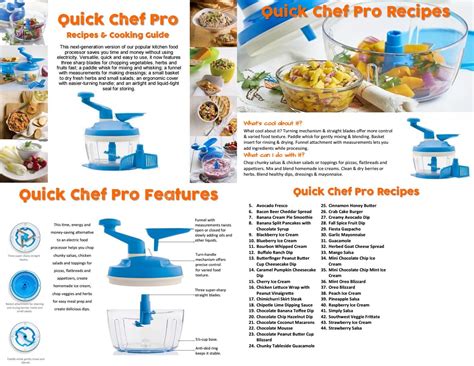 tupperware quick chef pro recipes  cooking guide