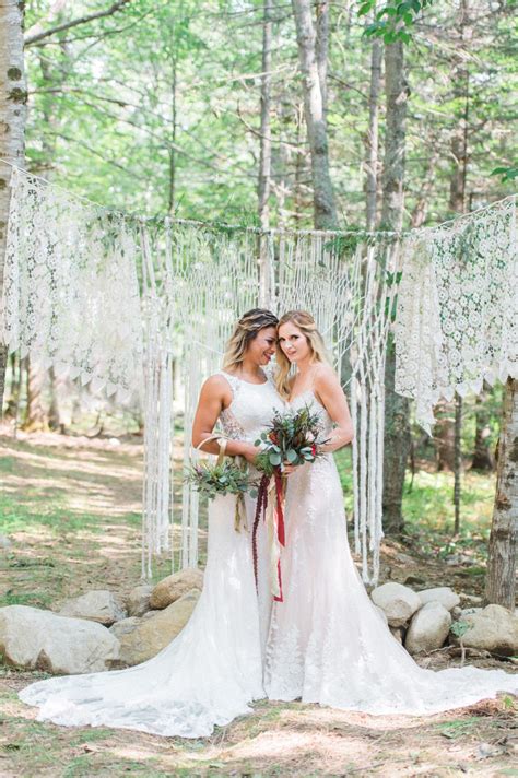 Woodsy Bohemian Summer Wedding Ideas In Maine