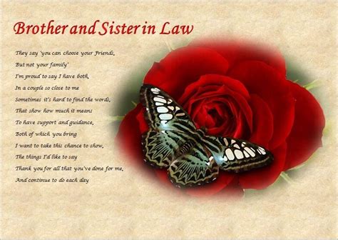 brother and sister in law personalised poem laminated t ebay