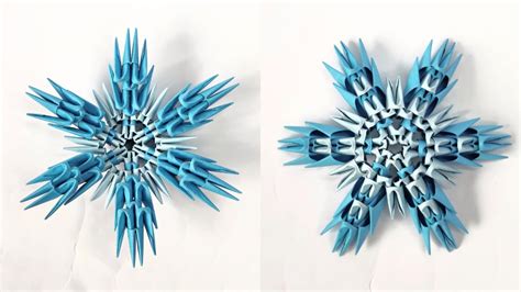 3d Origami Snowflake How To Make A Modular Snowflake Youtube