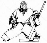 Hockey Goalie Drawing Getdrawings Illustration sketch template