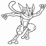 Coloring Greninja Pages Popular sketch template