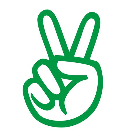 peace symbols hand  sign green  gesture vector material png