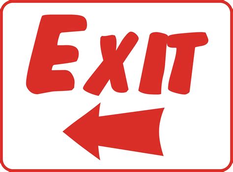 exit sign clip art clipart