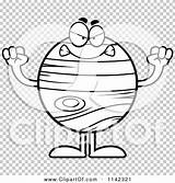 Jupiter Mad Planet Outlined Coloring Clipart Cartoon Vector Thoman Cory sketch template