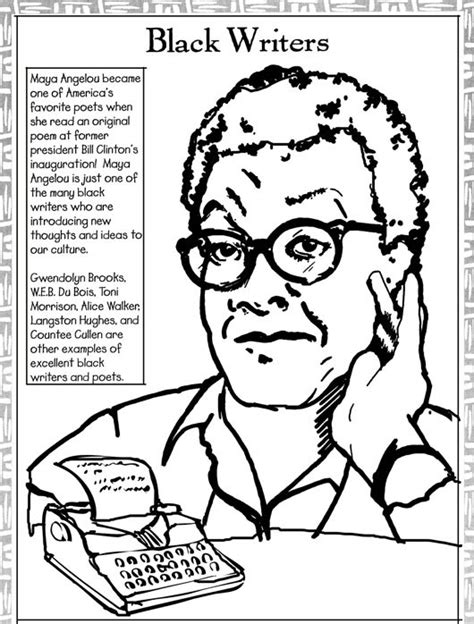 coloring pages  black history month print color craft