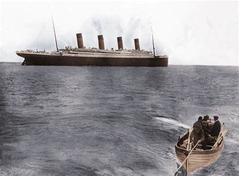 believed     photo     titanic april   colorized