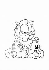 Garfield Pooky Coloring Pages Printable Categories Cartoon Coloringonly sketch template