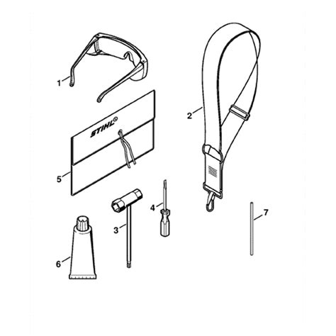 stihl fs  brushcutter fsc  parts diagram tools extras