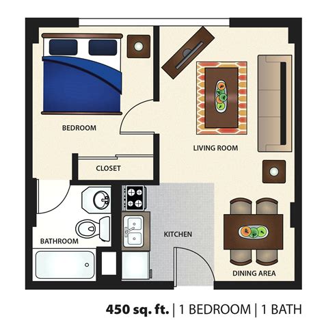 sq ft studio apartment floor plan apartment poster