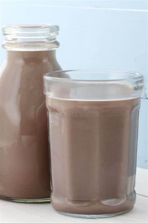chocolate milk pint stock image image  milkshake edible