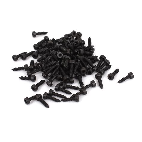 uxcell mm  mm threaded carbon steel hex head  tapping screws black  pack walmartcom
