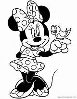 Minnie Mouse Coloring Pages Printable Mini Disneyclips Disney Book Animal Bird Funstuff Friends sketch template