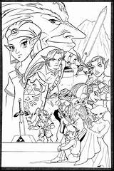 Zelda Coloring Pages Legend Link Getdrawings sketch template