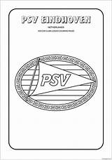 Psv Coloring Pages Eindhoven Logos Logo Soccer Clubs Cool Ham West Fc Color Paris Colouring Team Choose Board Template Print sketch template