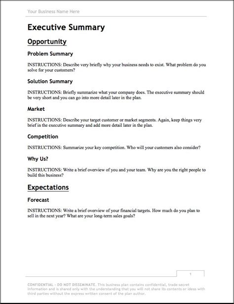 business plan template   small business pertaining   simple