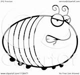 Grub Outlined Chubby Clipart Cartoon Angry Smiling Sly Cory Thoman Coloring Vector 2021 Clipartof sketch template