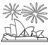 Pages Coloring Australia Fireworks Colouring Kids Sydney House Color Opera Christmas Choose Board Popular Printable sketch template