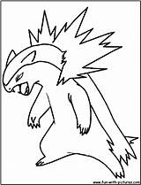 Typhlosion Coloring Pages Fun sketch template