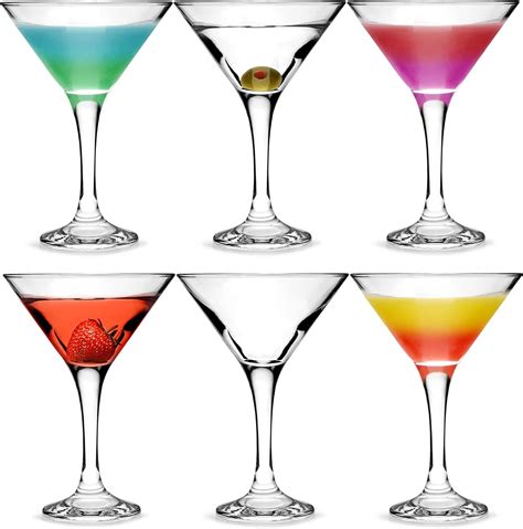 amazoncom city martini cocktail glasses oz ml set