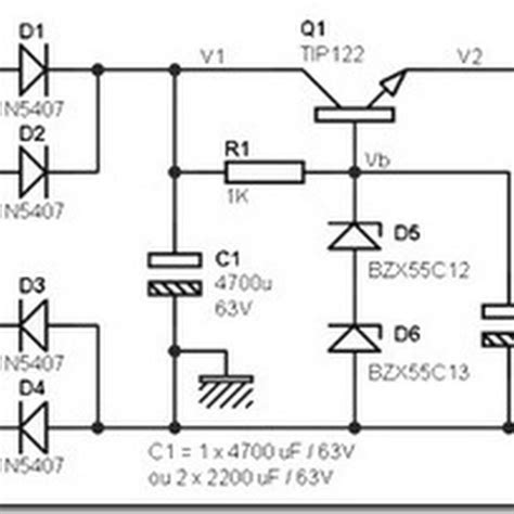 volt dc power supply circuit diagram schematic simple schematic collection