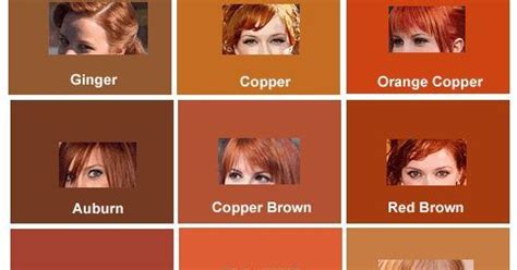 Red Hair Color Chart And Shades Red Hair Color Chart Hair Color