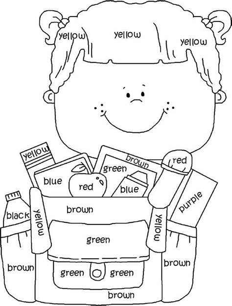 pin  sigrid borsky  ingles school coloring pages education
