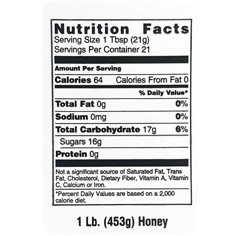 printable honey nutrition label printable word searches