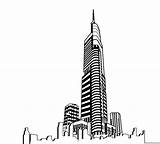Skyscraper Drawing Skyscrapers Vector Hand Sketch Tower Drawings Draw Svg Ai Clipart Sketches Freedesign Illustration Taipei Template Coloring Eiffel Format sketch template