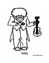 Violin Playing Maestro Coloring Music Boy Colormegood sketch template