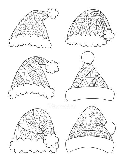 santa coloring pages  kids adults  printable pdfs
