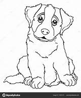 Bernard Coloring Saint Pages St Puppy Dog Printable Template sketch template