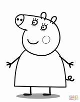 Pig Peppa Coloring Pages Mummy Baby Cute Cartoons Print Supercoloring Printable Drawing Color Coloriage Drawings sketch template