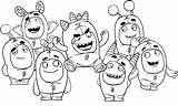 Oddbods Coloring Pages Drawing Printable sketch template