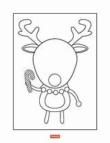 Reindeer Getdrawings sketch template