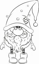 Gnome Coloring Christmas Winter Pages Gnomes Noel Michael Colouring Sheets Choose Board sketch template