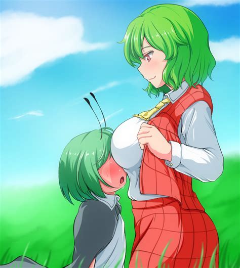 kazami yuuka and wriggle nightbug touhou drawn by