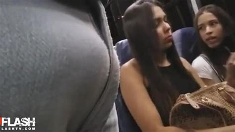 bulge flash latinas on bus porn videos