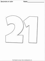 21 Number Coloring Giant sketch template